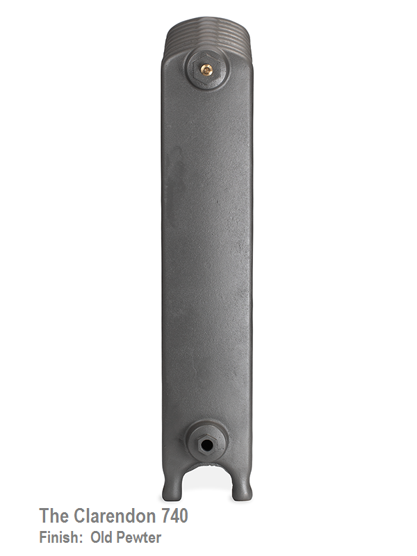 Clarendon 740 Cast Iron Radiator - 28 Sections, 740 x 1848mm